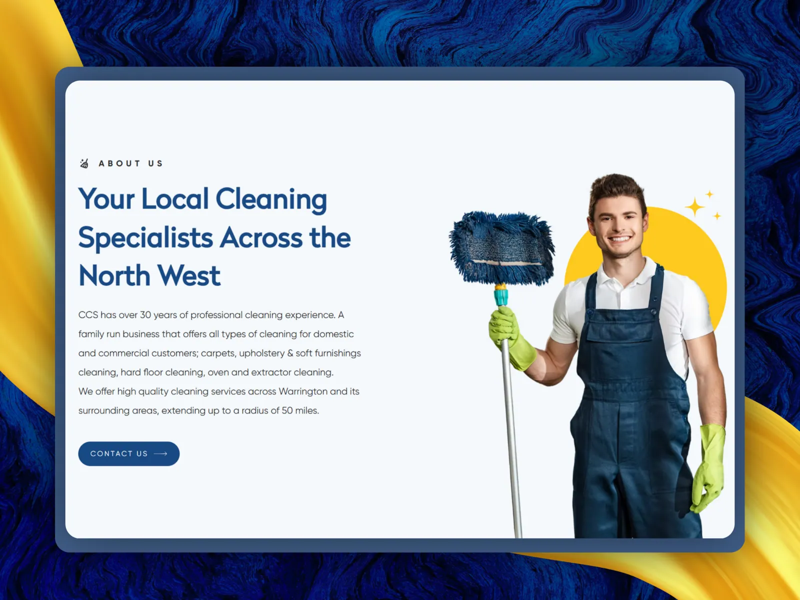 The CCS about section, Your Local Cleaning Specialists Across the North West