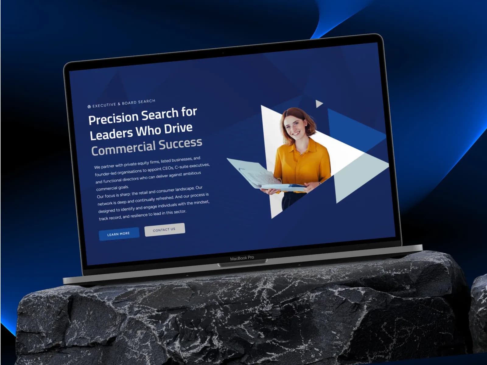 The Nicholas Alexander homepage, headlined Precision Search for Leaders Who Drive Commercial Success